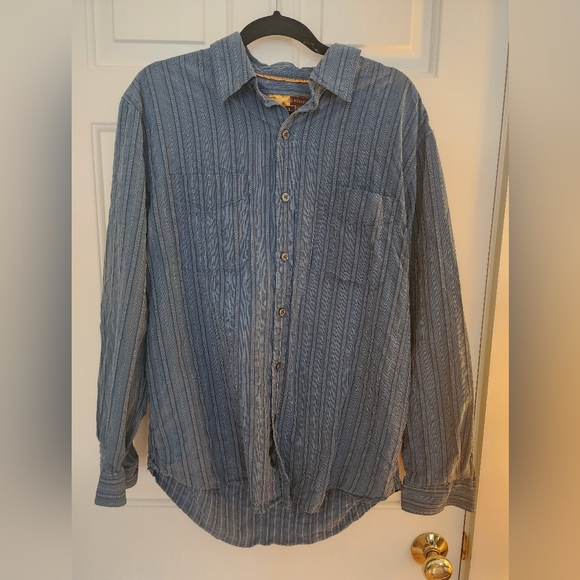 The Territory Ahead Other - The Territory Ahead Reserve Silk Collared Button Shirt Size Large Blue